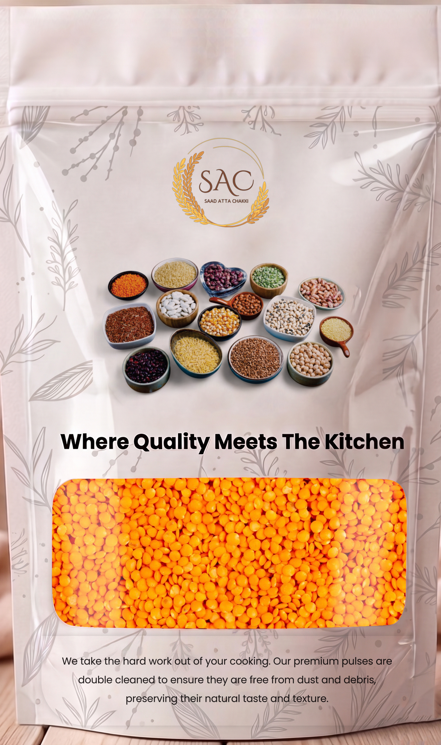 Red lentils Washed / دال مسور / Daal Masoor