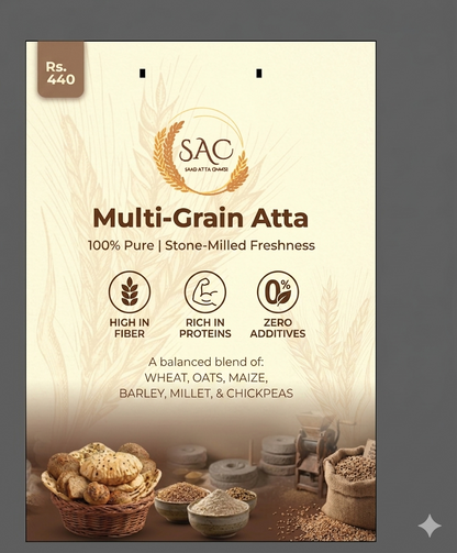 Multi Grain Atta / Flour (ملٹی گرین آٹا) / - Made with 6 Natural Ingredients