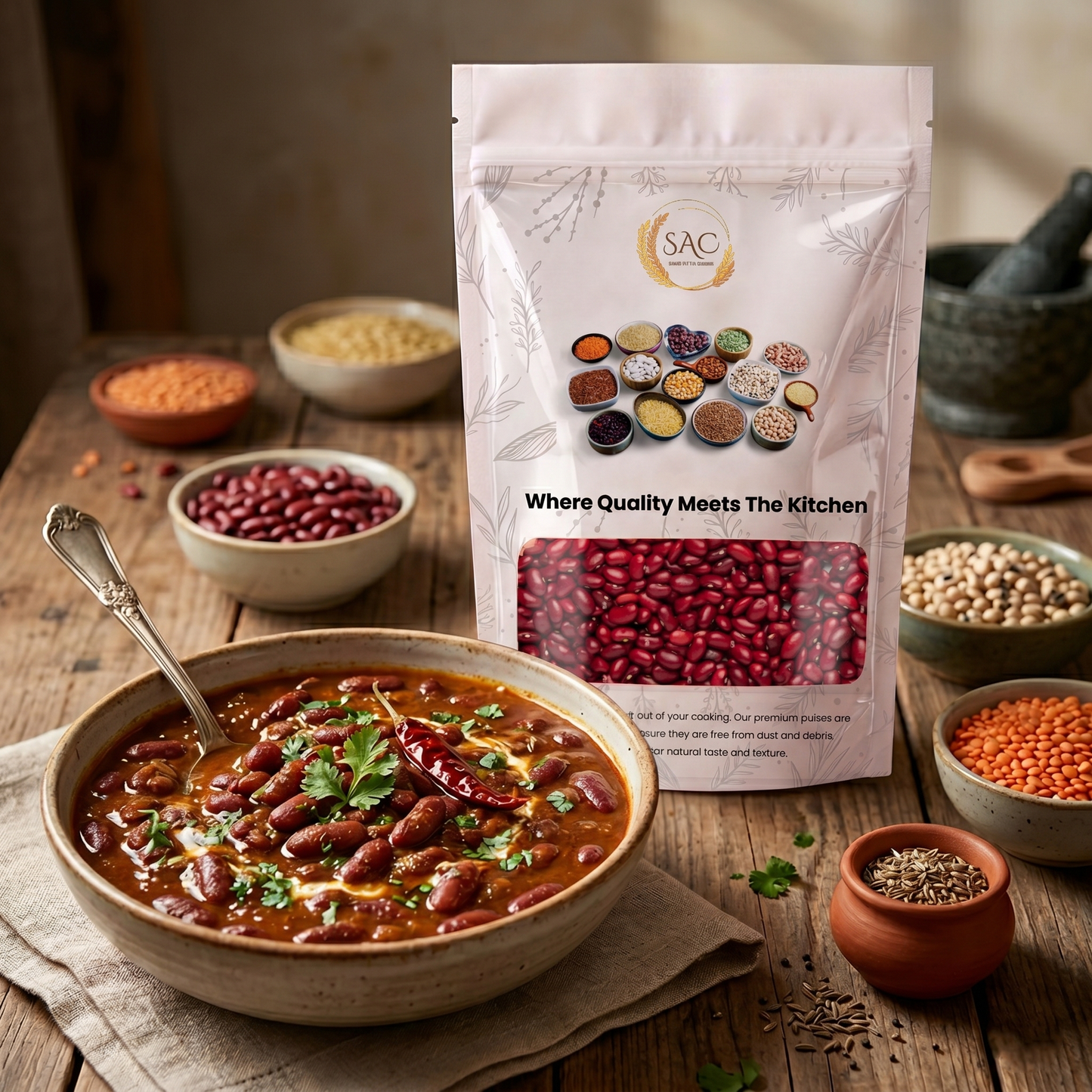 Small Desi Red Kidney Beans - دیسی لال لوبیا (باریک)) Desi Laal Lobiya (bareek)